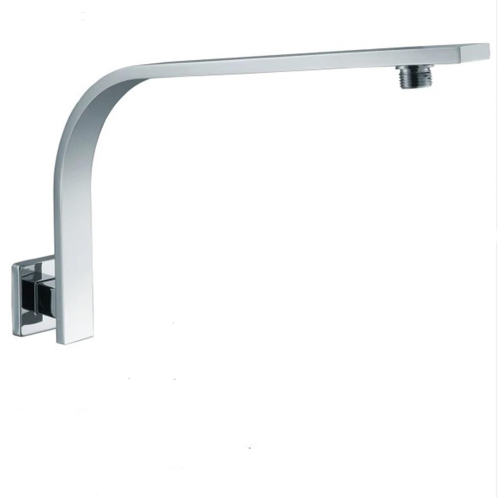 Shower Angle Adjuster, Brass Wall Shower Arm Mounted Extension Bathroom Rainfall Head Elbow Bracket Pipe Bath Tube 40Cm Chrome 9347817132021