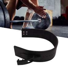 Men's Cowhide Fitness Belt 97x10.2cm, Black, Adjustable Waist Support