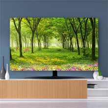 TV Cover 3D Forest Print, Elastic Dust Cover For 3280 Inch TVs, Stretch Screen Protection, Jungle 4043 Inch