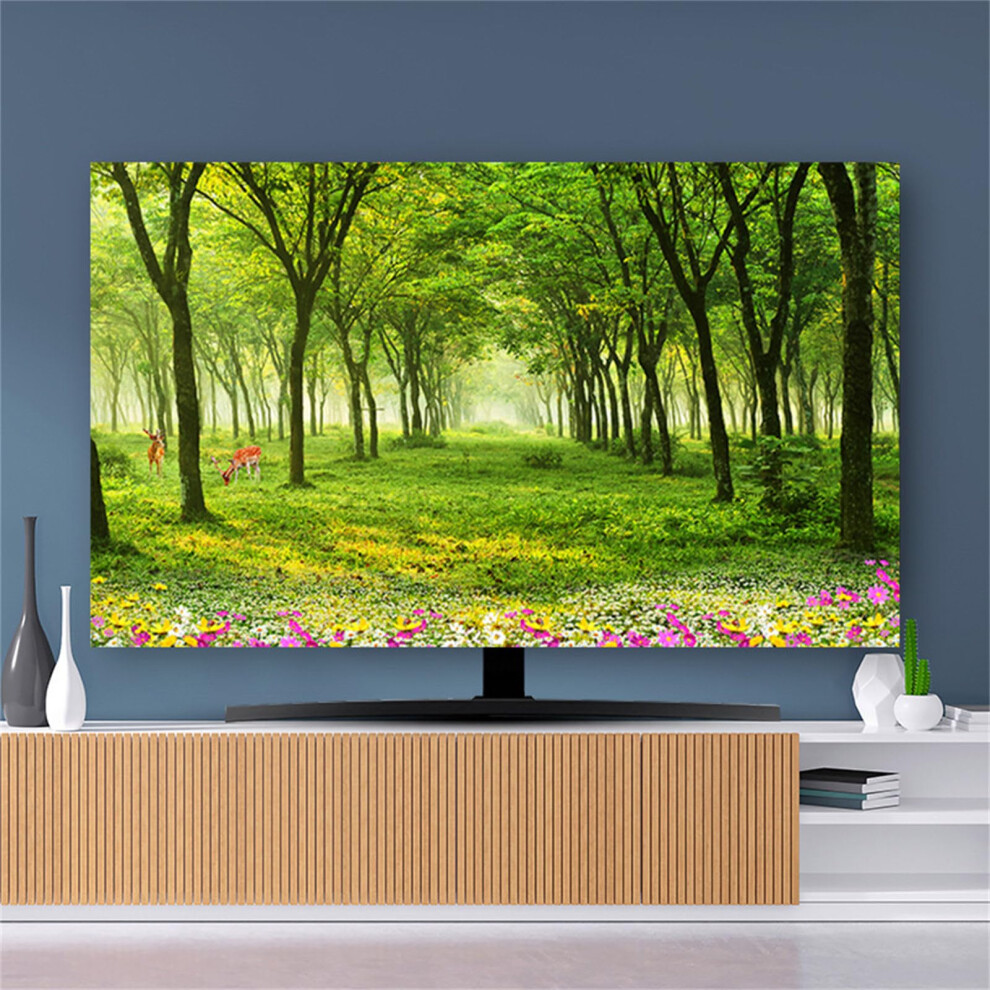 Tv Cover 3D Forest Print, Elastic Dust Cover For 3280 Inch Tvs, Stretch Screen Protection, Jungle 4043 Inch 9347817264883