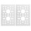 2Pcs Aluminum Grid Plate Wall Mesh Panel 48x72mm 2.5mm Thick 2