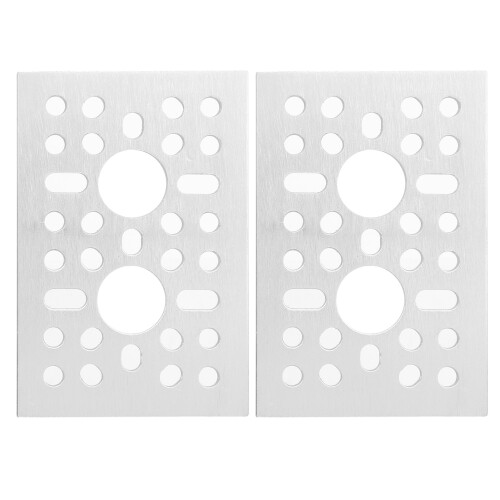 2Pcs Aluminum Grid Plate Wall Mesh Panel 48x72mm 2.5mm Thick 1