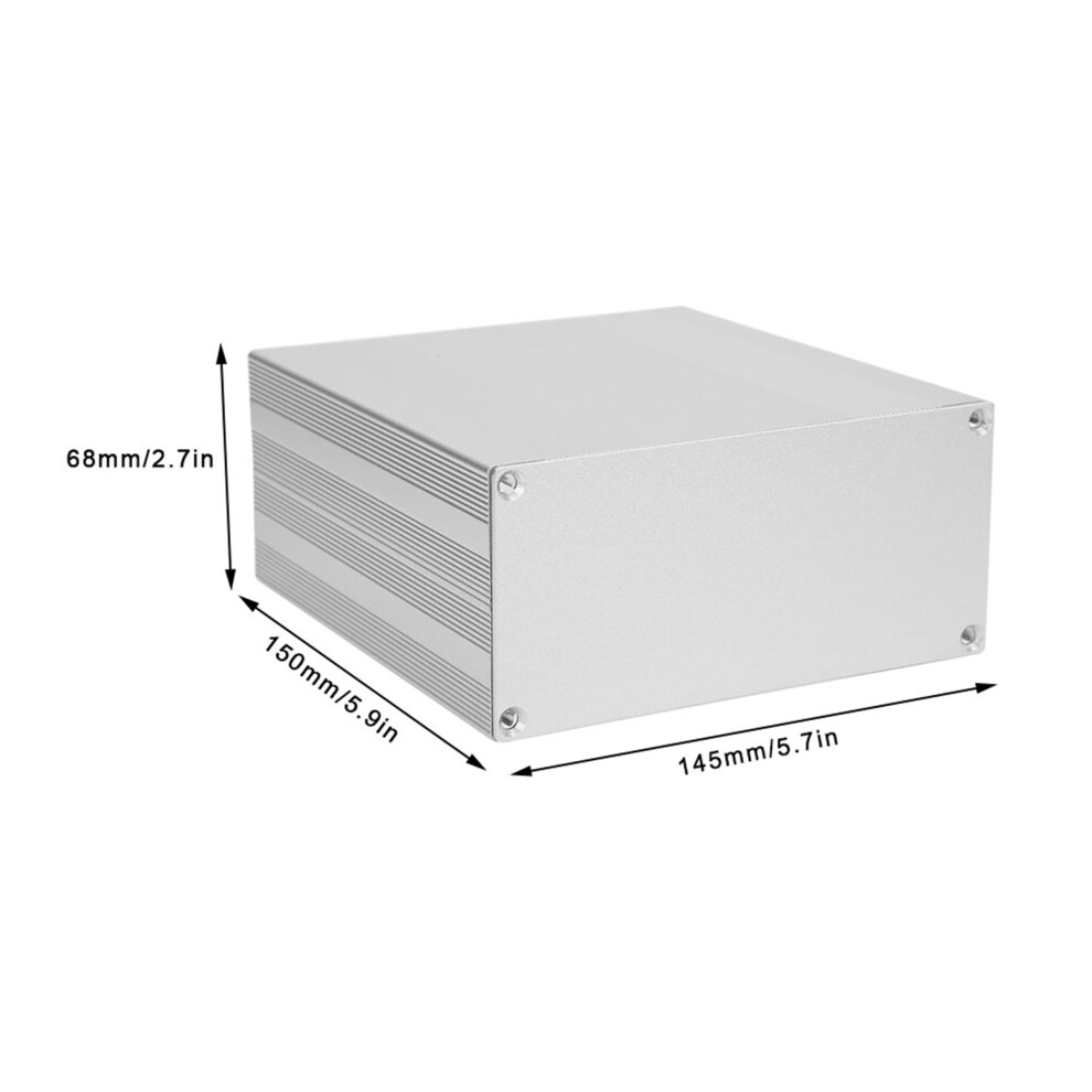 Aluminium-Projektbox, Mattsilbernes Gehã¤Use, 7661675118792