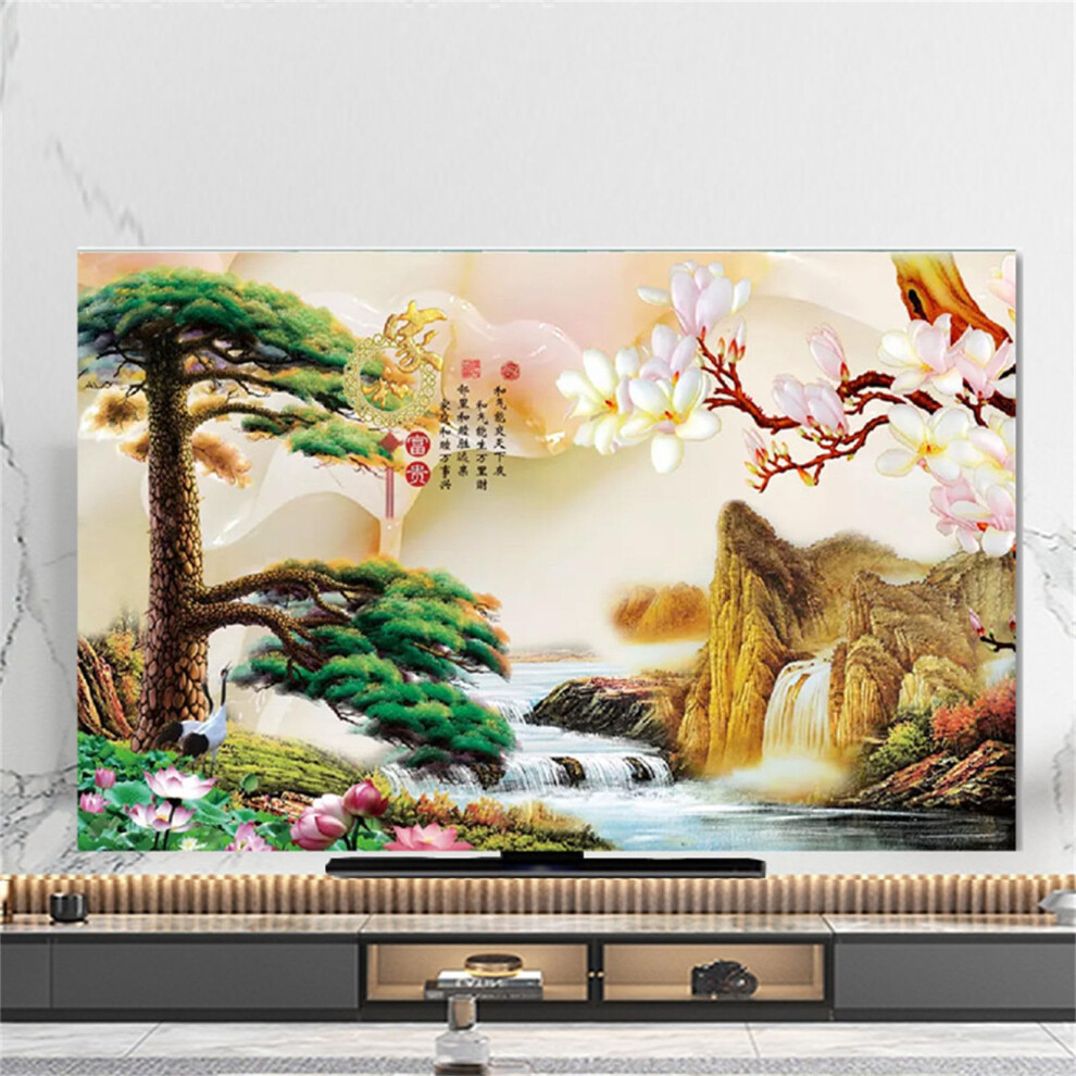 Tv Dust Cover 4952 Inch Magnolia Flower 3D Print, Stretchable Flat Screen Tv Protector 9382693964137