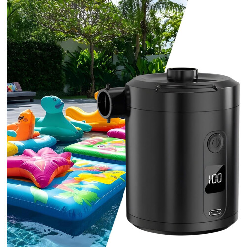 Portable Pump for Inflatables  USB Charging  Digital Display Auto Inflate Deflate 1