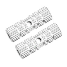 Bmx Pegs Aluminum Alloy Bike Pegs Rear Axle Footrest Bicycle Pedal Bicycle Parts Bike Pegs(Silver)