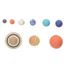 Modello del Sistema Solare in PVC con 9 Pianeti Gioco Spaziale per Bambini, Apprendimento e Decorazione da Scrivania