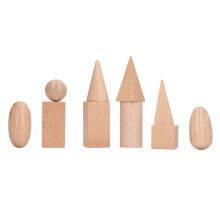 Blocs de Construction en Bois pour Enfants, Sûrs, Portables, Jouet Géométrique avec Sac de Rangement