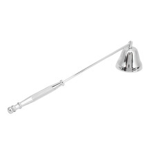 Elegant Stainless Steel Candle Snuffer with 8in Long Handle - Silver