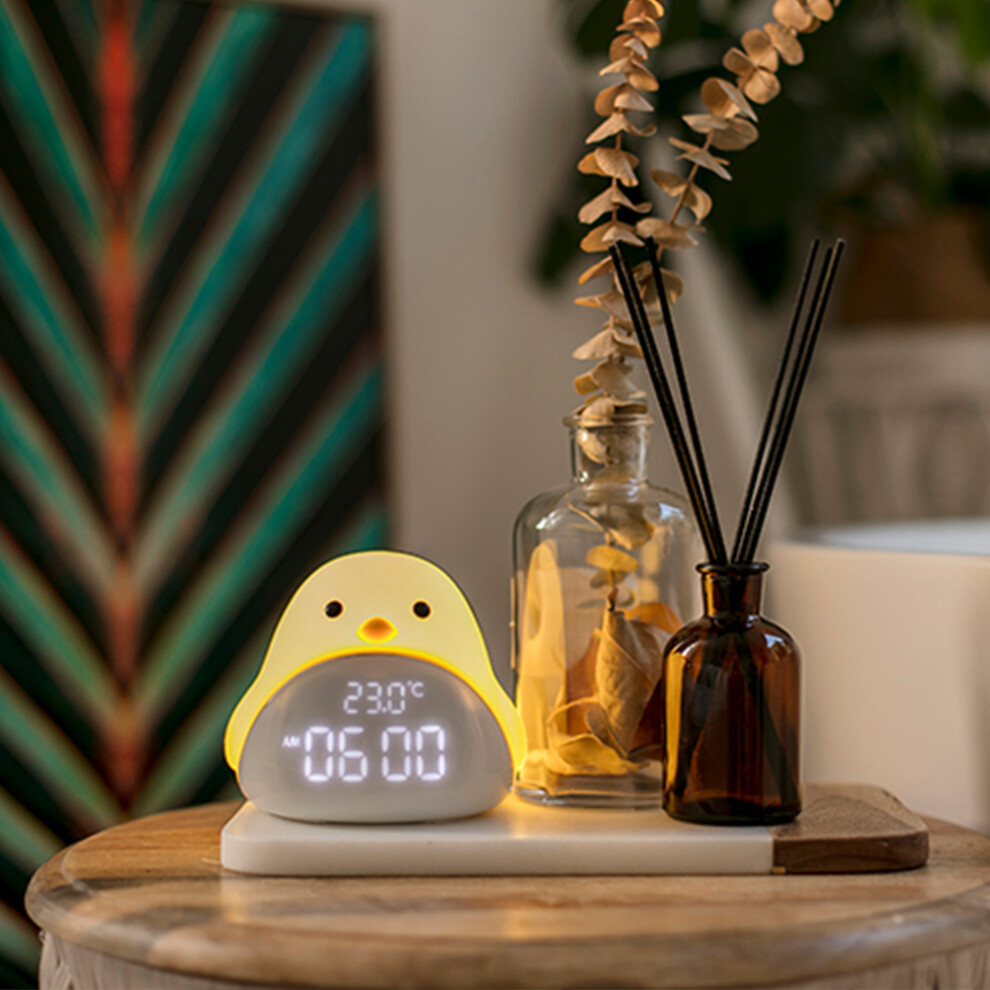 Adorable Bird Night Alarm Clock With Usb Charging & Touch Control Light