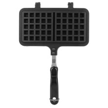 Waffeleisen für Camping, antihaftbeschichtetes Aluminium-Waffeleisen, tragbares Waffeleisen für den Herd, geeignet für Outdoor-Küche, aus