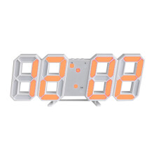 Orologio digitale con numeri e decorazioni eleganti, a risparmio energetico per casa, ufficio, bar, biblioteche, con display LED 3D e dimmer