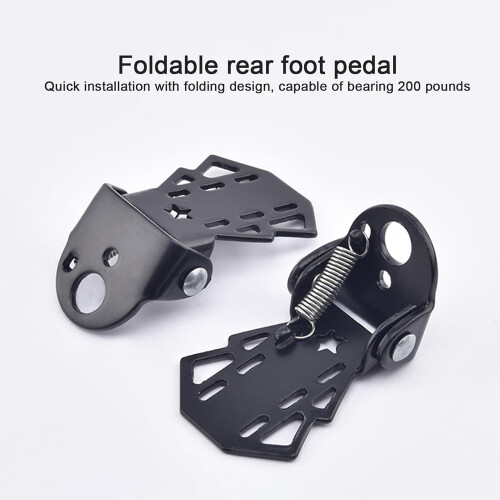 Foldable Footrest in Solid Metal, Shockproof for Mountain and Electric Bikes 1