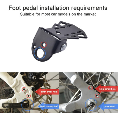 Foldable Footrest in Solid Metal, Shockproof for Mountain and Electric Bikes 2