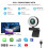 1080P HD-Webcam mit Ringlicht, USB 2.0, 150 cm 11