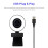 1080P HD-Webcam mit Ringlicht, USB 2.0, 150 cm 12