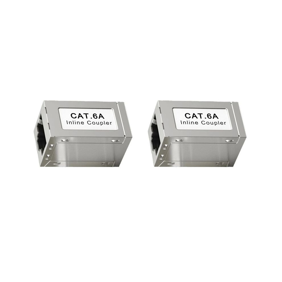 2X Rj45 Female To Female Cat6a Shielded Coupler Inline Ethernet Coupler Ethernet Extender Adapter Ethernet Cable 4711572222665
