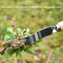 Garden Weed Puller Stainless Steel Hand Fork with Long Tines & Comfortable Grip