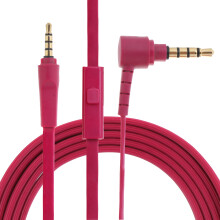 1.5m Headphones Line Durable PVC Cable Cord for -rose Red