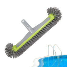 Pool Cleaning Brush with Nylon Bristles, 45 Angled EZ Clip for Corners and Steps