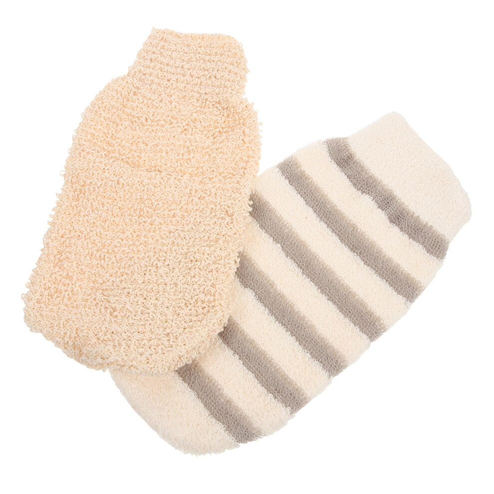 Bathing Gloves  Set Of 2 Exfoliating Shower Mitts For Deep Cleansing, Skin Scrubbing, Pores Unclogging, SpaLike Care