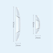 Strisce Protettive per Bordo Porta Auto Laterale in PVC Nero 147x21x18mm Confezione da 100