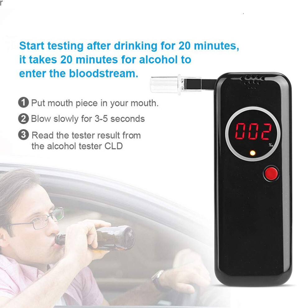 Portable Digital Breathalyzer Alcohol Tester Lcd Screen, 0.00-2.00Â° Bac 7901373968160