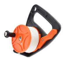 150FT Diving Line Reel Scubas Ratchets Dives Reel With Handle Stop Switches Diving Reel Finger Spool Diving Supply Orange Ref: 8073