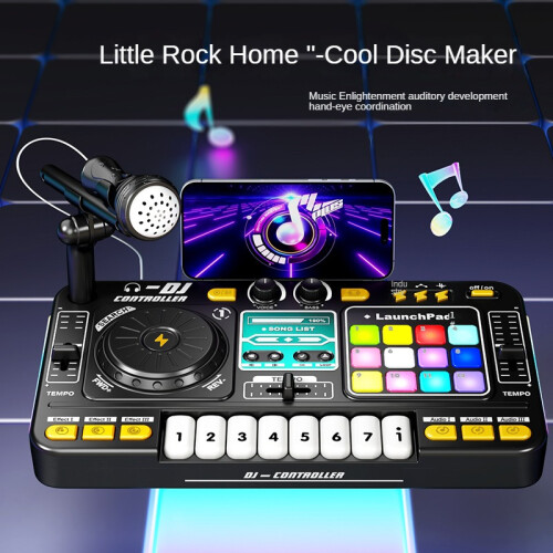 (DJ disc player bluetooth version, Black) Bluetooth children's dj player toy 2