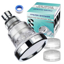 Booster Shower Head, Adjustable Swivel, Triple Function, 3 Inch Diameter (Filter)
