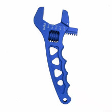Adjustable Aluminum Wrench 3AN16AN Size, For Hose Fittings, Ergonomic Grip, 4Side Contact, Blue