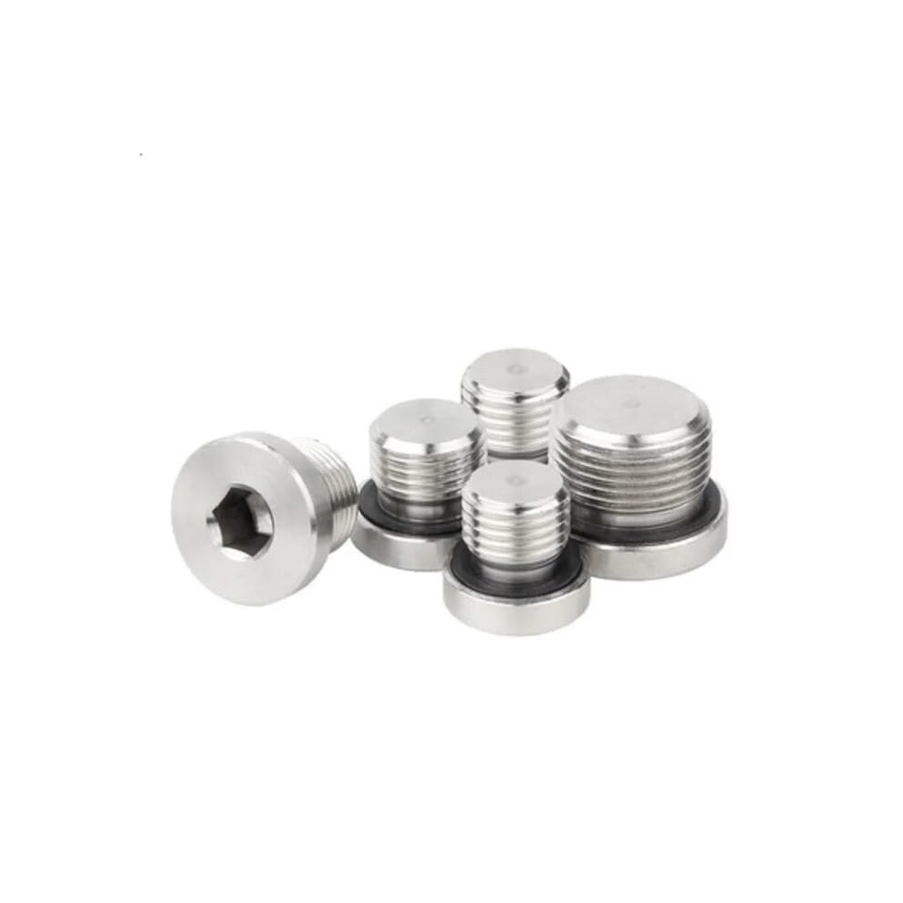 M24x1.5 Stainless Steel Hex Socket Plug 304 Metric Thread Pipe Fitting Leakproof Seal 9382693965257