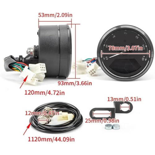 Tachometer Odometer Motorcycle Meter Modification Accessories Odometer Tachometer 14 Cylinder Speedometer 2