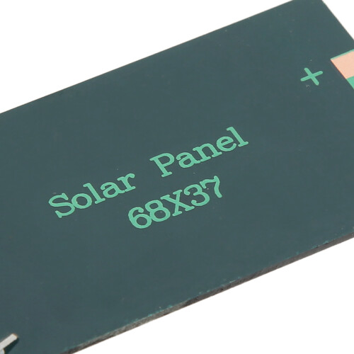 Mini Solar Panel Set 2Pcs 0.3W 5V 60MA 68x37mm Polysilicon for Projects 2