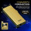 Jet Lighter with Gold Frame, Refillable Windproof Torch, Adjustable Flame for Cooking, Gifts 2