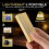 Jet Lighter with Gold Frame, Refillable Windproof Torch, Adjustable Flame for Cooking, Gifts 3