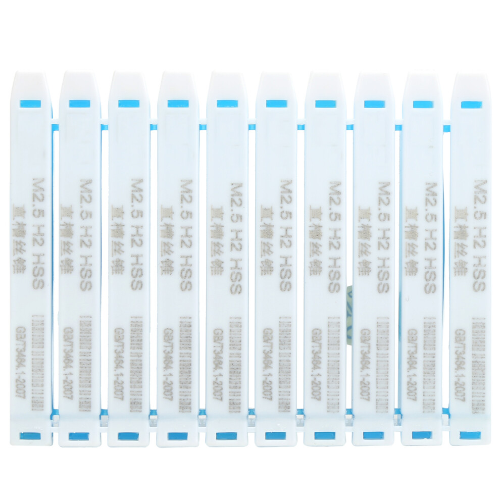 10Pcs Hss Thread Tap Set M2.5 X 0.45Mm High Hardness Drill Bits 9361379350150