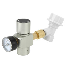 Homebrewing Companion: Aluminum Portable Beer Keg Charger, Mini CO2 Regulator for Outdoor Picnics, Pressure Adjustment Knob Ensures Safe Carbonation,