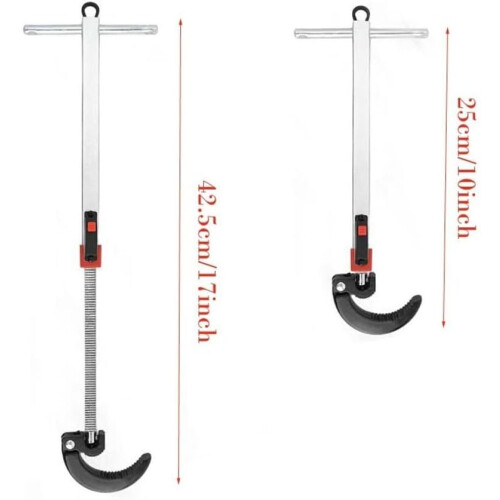 Multi Function Telescopic Basin Wrench With Adjustable Head For Plumbing Needs Extendable Shaft 2