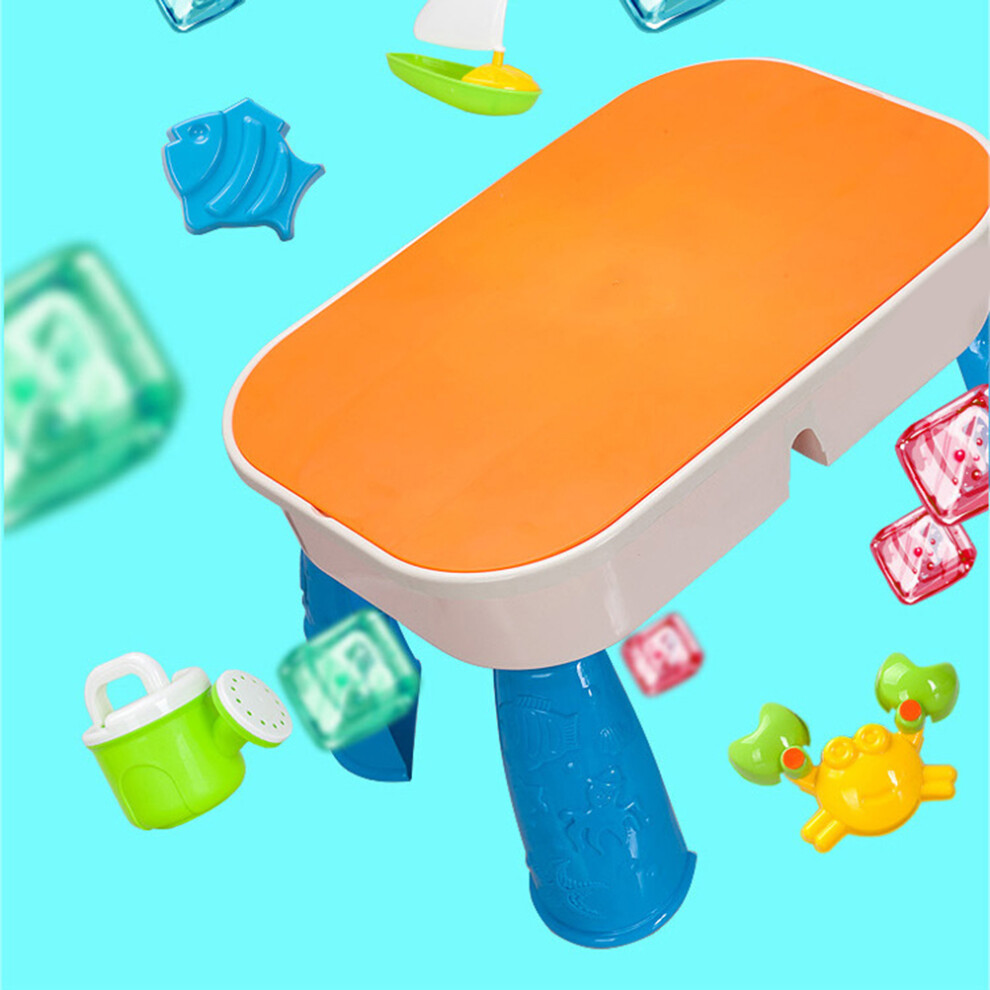 Kids Sand & Water Activity Table With 9 Beach Toys, 41X17x25.5cm 7691382120177