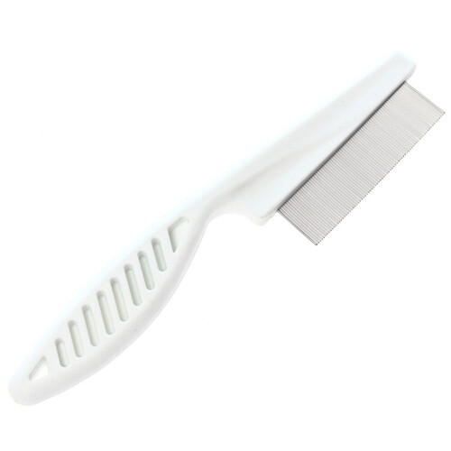 Ergonomic Flea Comb for Pets - Remove Dead Hair Fleas Larvae & Eggs