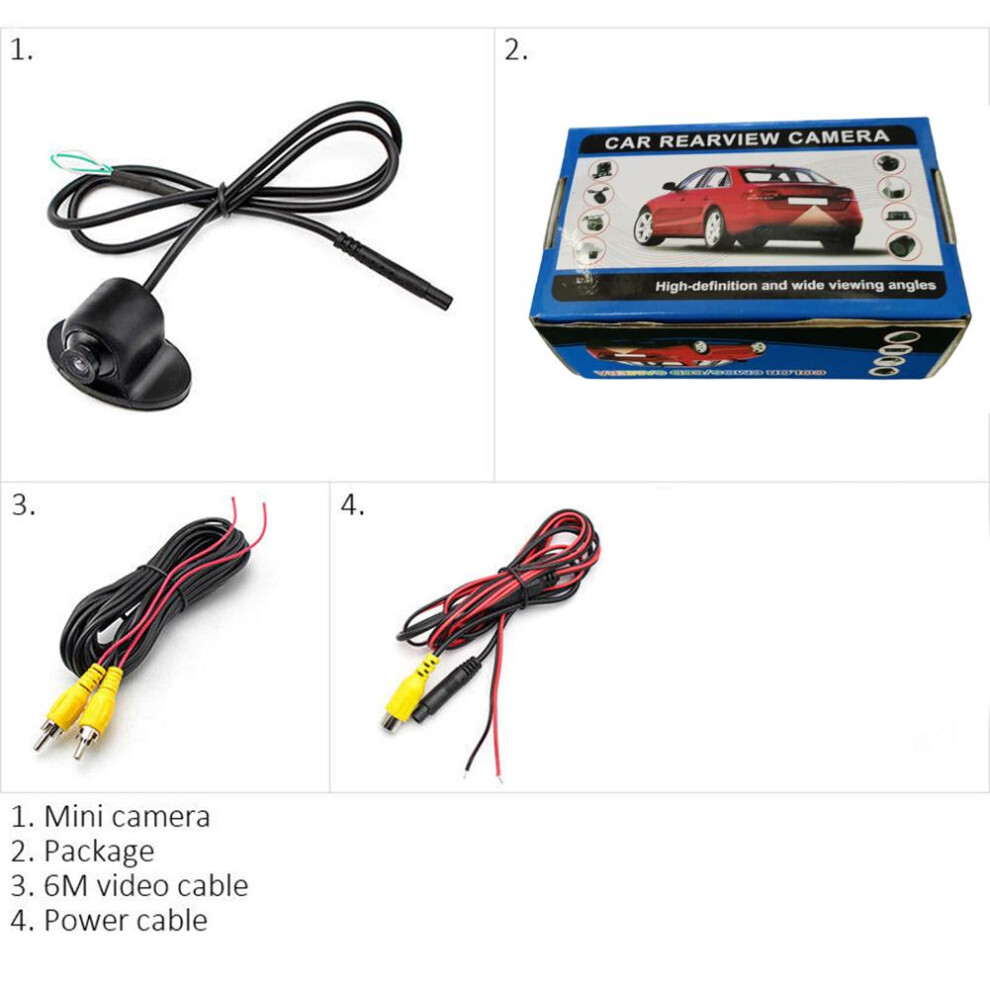 12V Hd 360 Rotatable Night Vision Ip67 Waterproof Car Camera 4911382106517