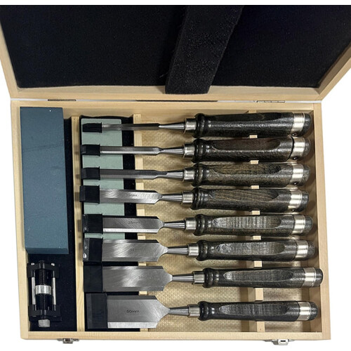 8 Piece Wood Chisel Set for Woodworking Tools with Wooden Box 2