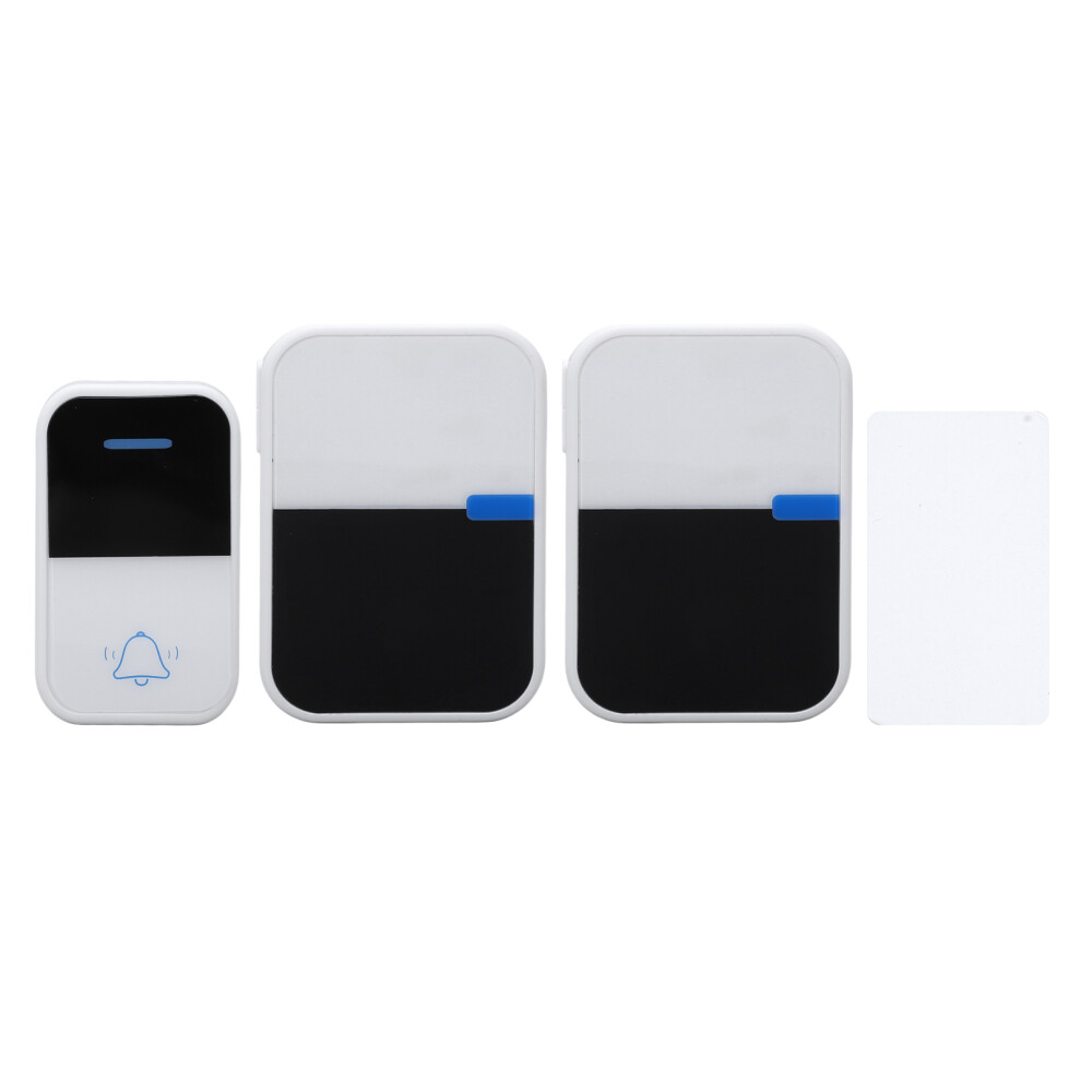 Adjustable Volume Doorbell Wireless Long Distance Transmission Waterproof Weather Resistant Kinetic Energy Powered Smart Door Bell With Led Indicator 9138057640533