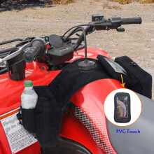 Tasca universale per quad e motoslitte, tasca superiore impermeabile, compatibile con telefono touch, 26,5 x 8,07 pollici