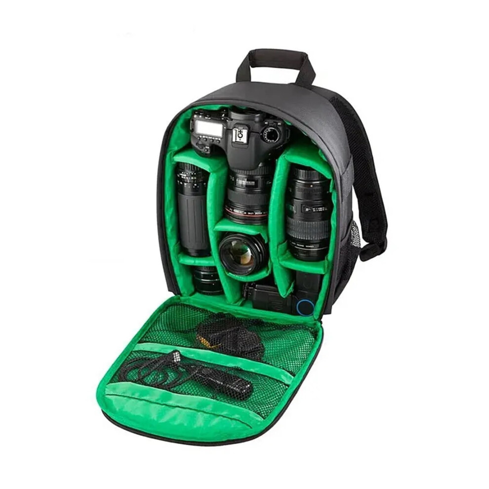 Camera Case Multifunctional Camera Backpack Waterproof Dslr Bag Outdoor Photo Case Green 9382693806871
