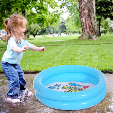 Kinder aufblasbarer Planschbecken, 60 cm Durchmesser, für drinnen und draußen, runder Pool