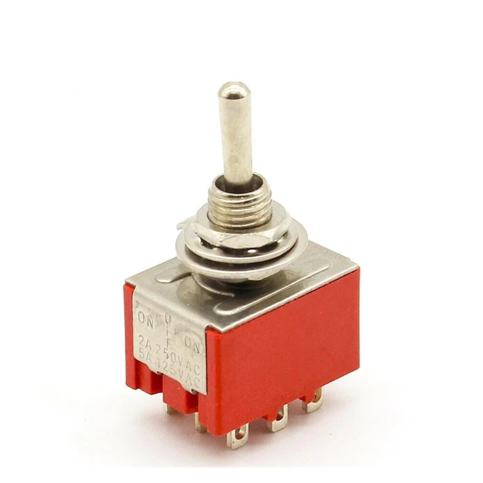 Red 9 Pin Onoffon 3 Position Toggle Switch Ac 6A 125V Durable Three Position Control 9382693966926