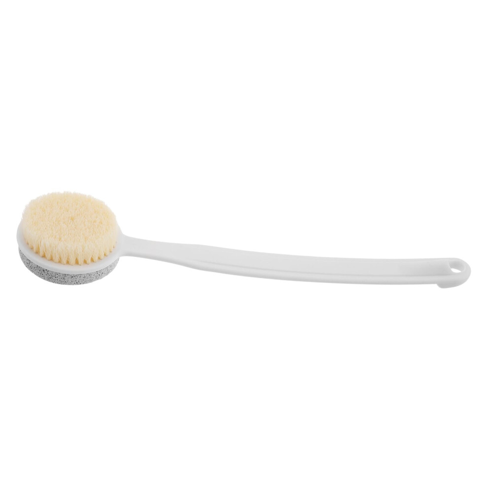 Light Foot File Longhandle Callus Remover With Pumice Stone Plastic Foot Scrubber Washable Exfoliating Tool For Rough Skin