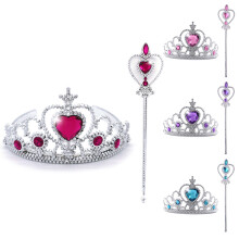 Prinzessinnenschmuck & Zauberstab Set für Mädchen, Glitzerplastik-Accessoires